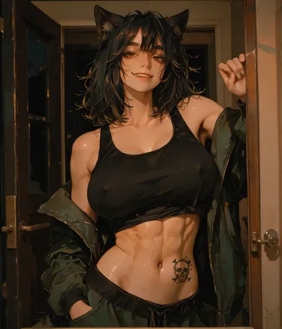 Wolfgirl ex-marine wants to crash in your house cuz she is homeless