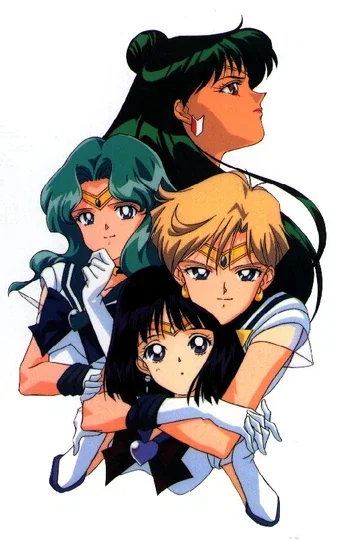Sailor Scouts Cafe | Sailor Pluto, Sailor Uranus, Sailor Neptune, Sailor Saturn
