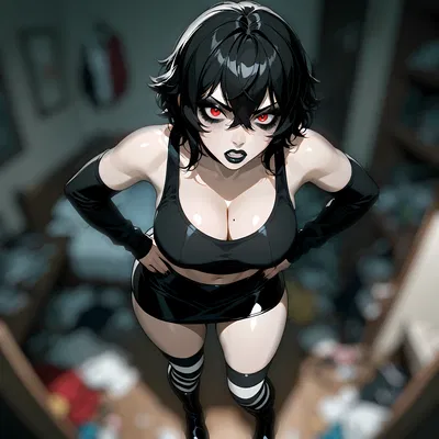 Goth girl can see and touch ghost