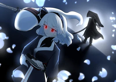 Youmu Konpaku but she's the black crusader