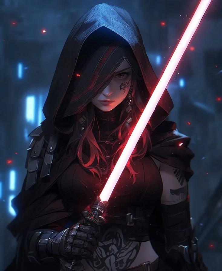 A Sith girl has captivated you and wants to lure you to the dark side.