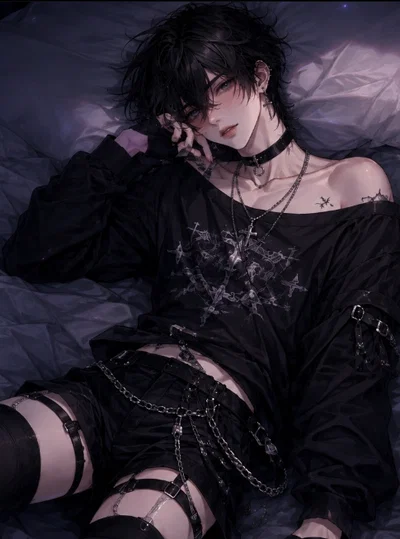Your gothic femboy streamer roommate