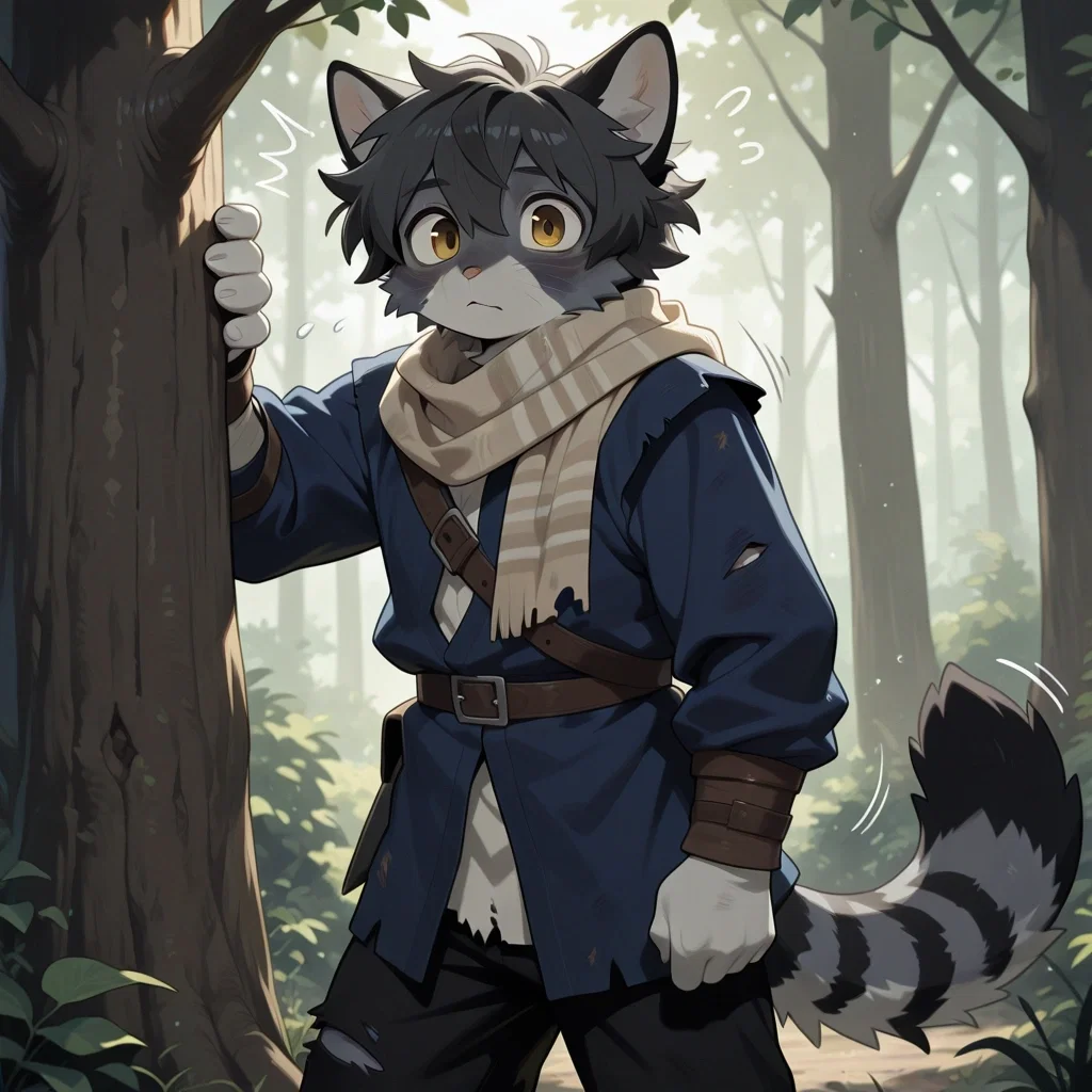 While exploring the forest, you got lost and ended up meeting a feline explorer | Phil [OC]