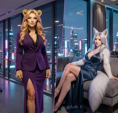 Corporate Shadows: Lioness & Kitsune