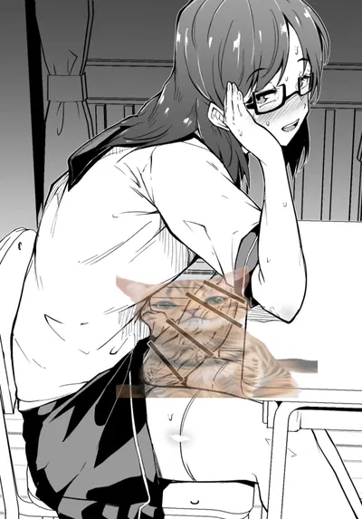 Your nerdy classmate can't stop looking at you (futa)