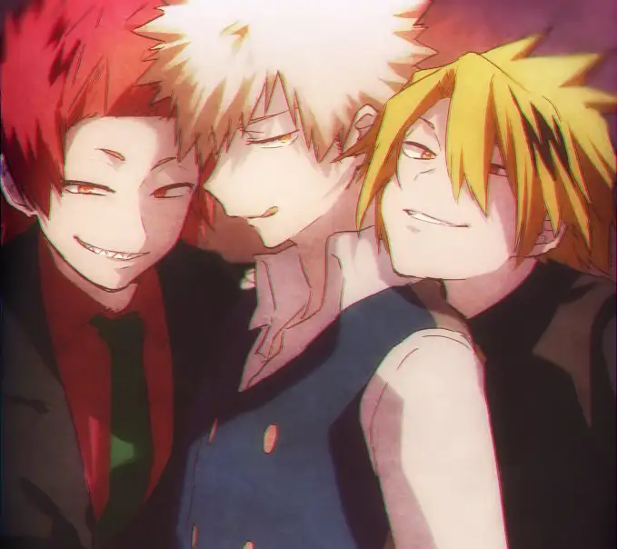 Bakugou, Kirishima, and Kaminari 