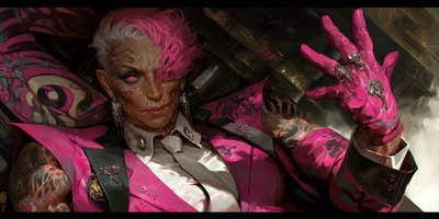 Granny Roz | Pink confessor of the Penitent Triumvirate; lover and killer in one gesture
