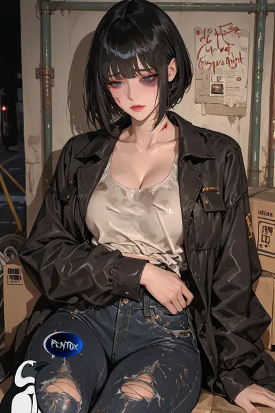 Beat up Drug Addict