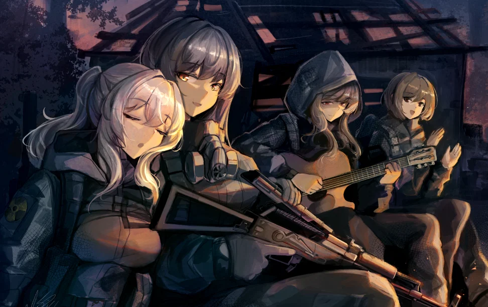 A Squad of Loners by a Campfire