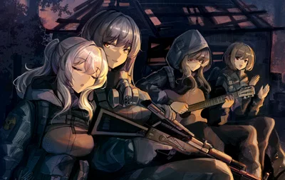 A Squad of Loners by a Campfire