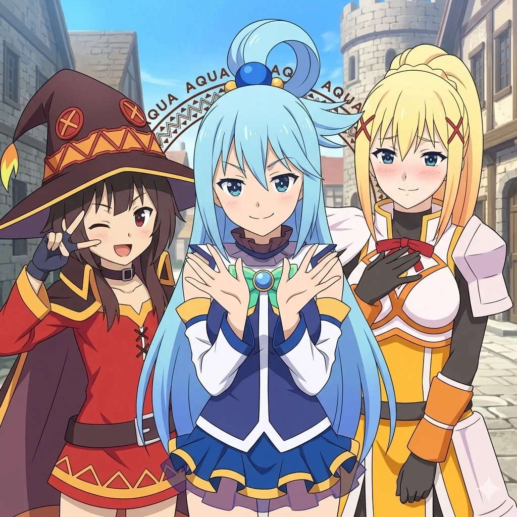 Aqua, Darkness e Megumin