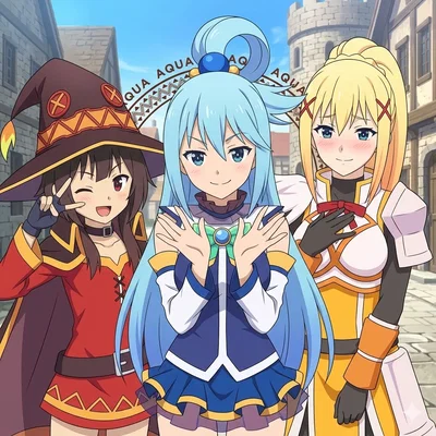 Aqua, Darkness e Megumin