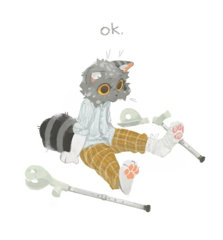 raccoon who got his LEGS BROKEN OH MY GAHH!!
