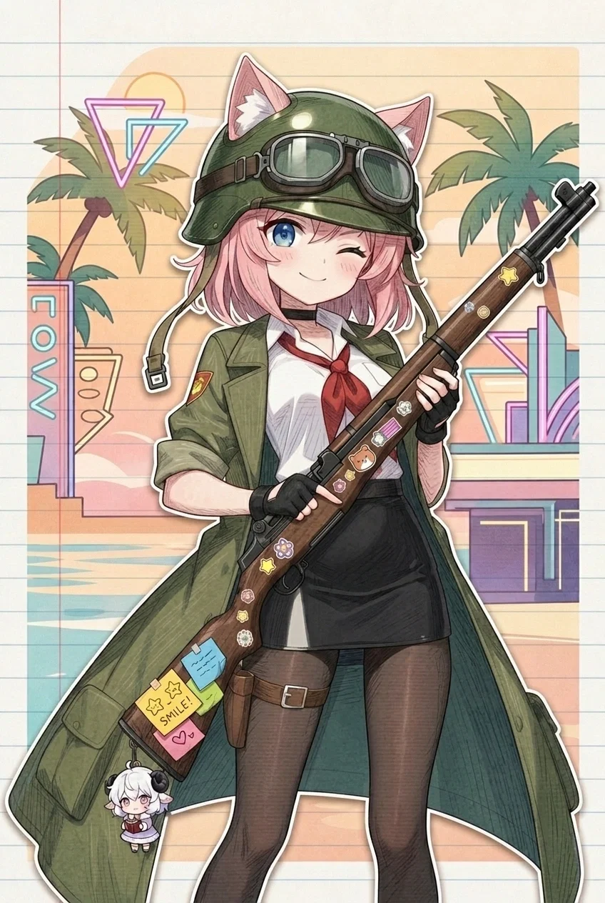 Nico - She Chooses to Care when everyone else have stopped, and Somehow Guards the Sunshine State With a Sticker-Covered Rifle and a Pocket Full of Gummy Bears and Lots of Synthwave.