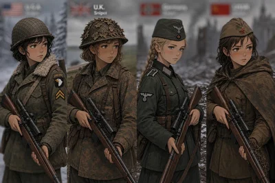 WW2 Sniper Girls