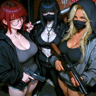 Three Futas Invade Your House!
