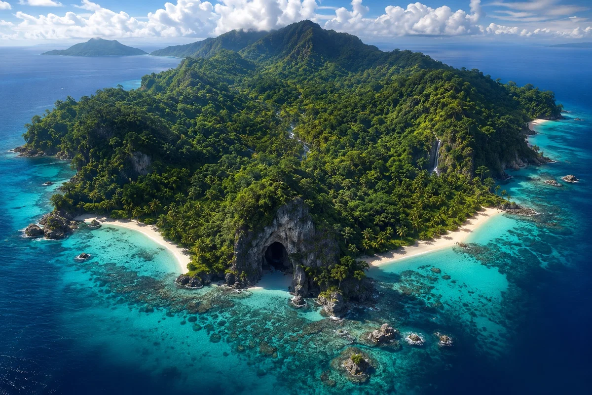 stranded on an uninhabited island 