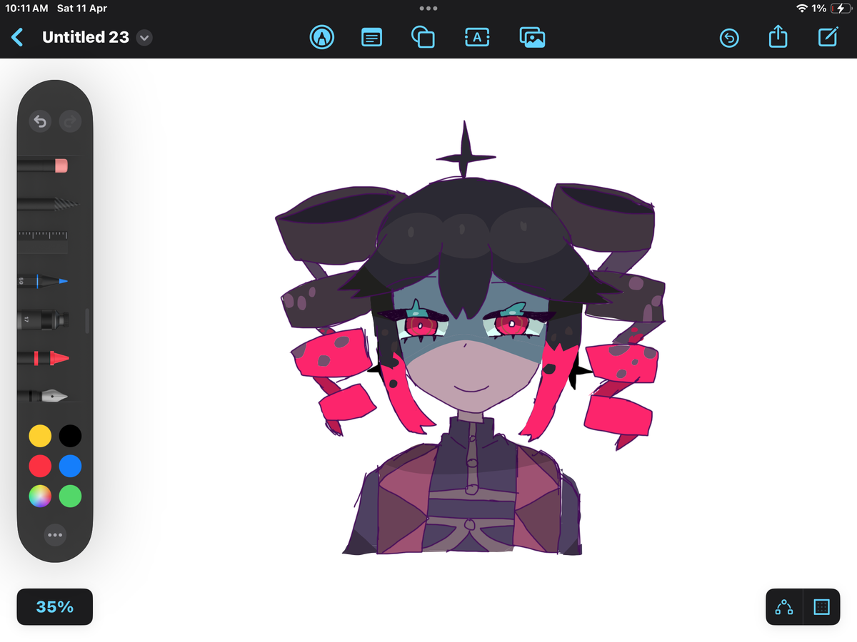 I drew Teto (again) (I use Freeform 😭😭😭)