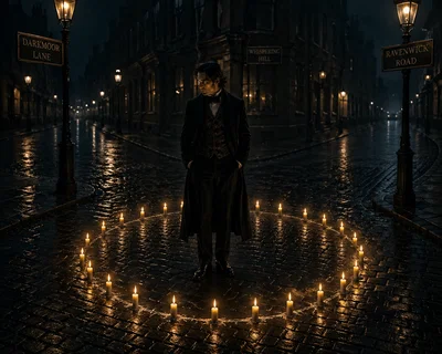 Strange Man in a Candle Circle
