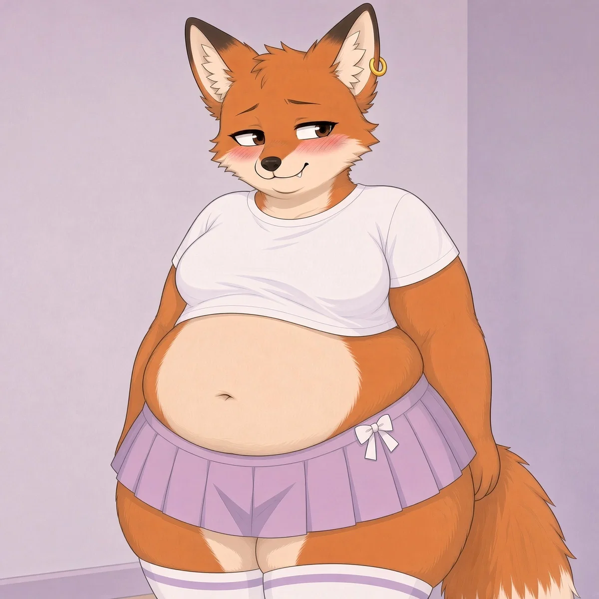 Kit - Chubby Fox Femboy Wants to Get Fatter