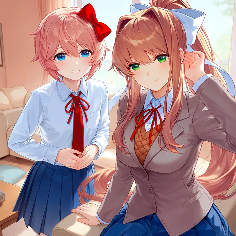 Sayori y Monika 