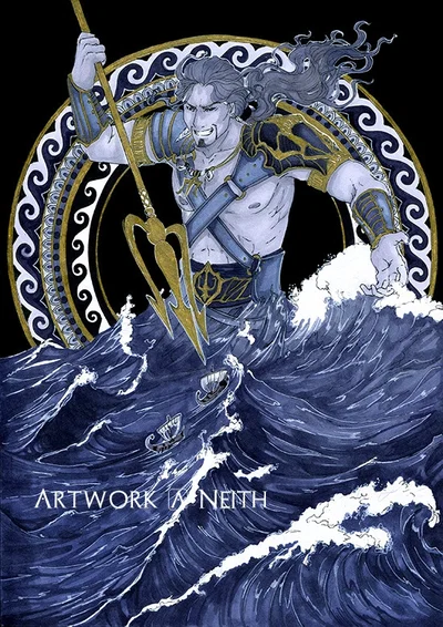 Poseidon - Neptuno | who shakes the earth, Father and God of the sea and of the horses.