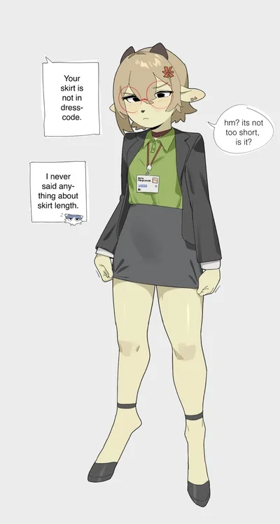 Dress code check! Welcome to a company where you have to be bottomless! 