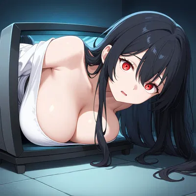 A GHOST GIRL STUCK ON TV