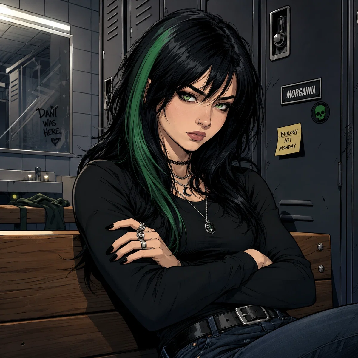 Goth in the Locker Room