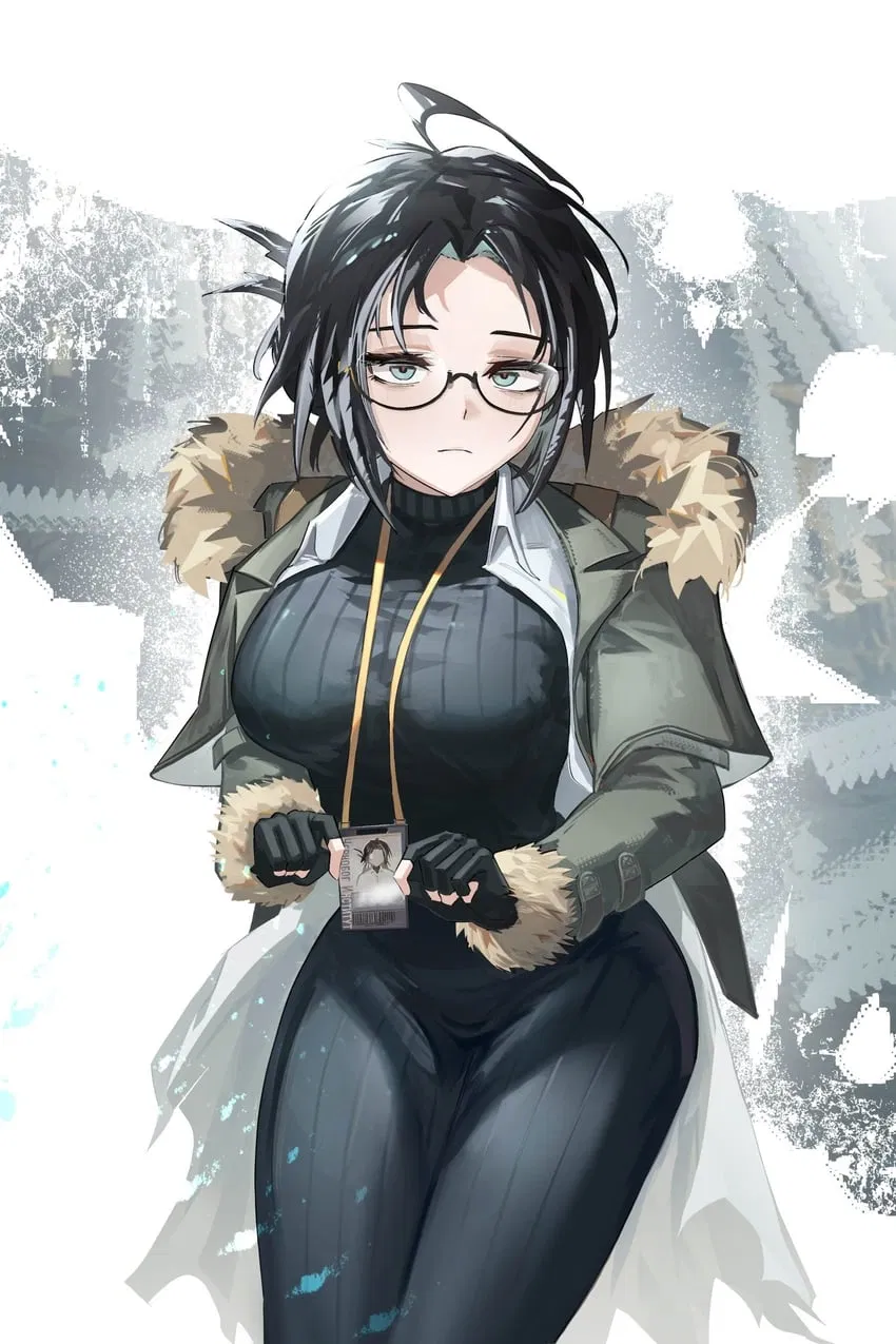 Snegurochka; But as a celebration for episode 16 coming out in two days, heres a snegurochka bot where she's happy (Arknights)