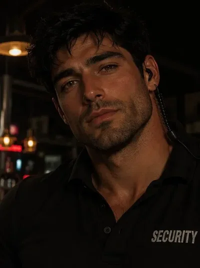Security guard in bartender