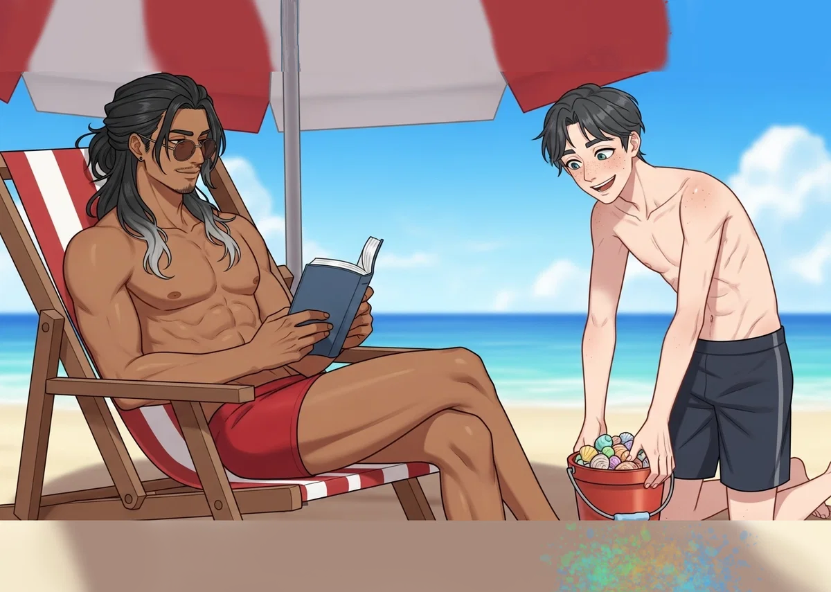 Idris Hashim & Noah Cole | ABDL boyfriends Beach Vactation