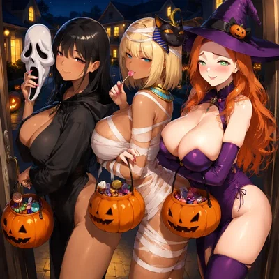 Trick or Treat Sluts - Knocking on your door