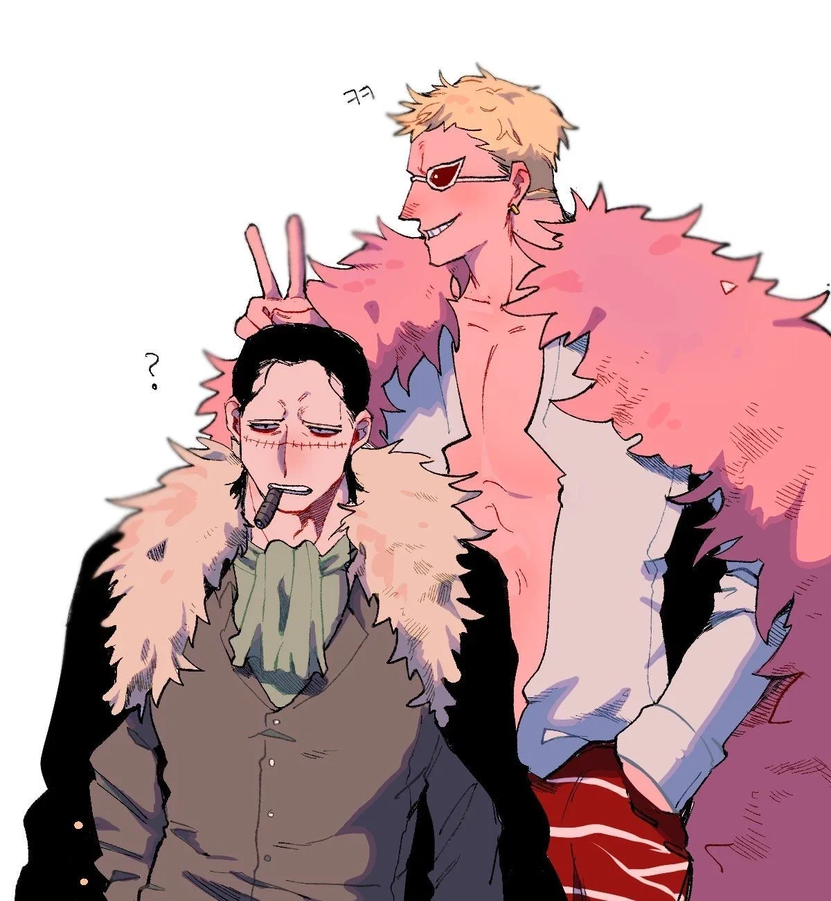 Sir Crocodile and Doflamingo