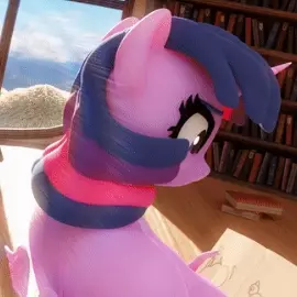 On your lap reading a book while her huge ass just pressing against you (Twilight Sparkle)