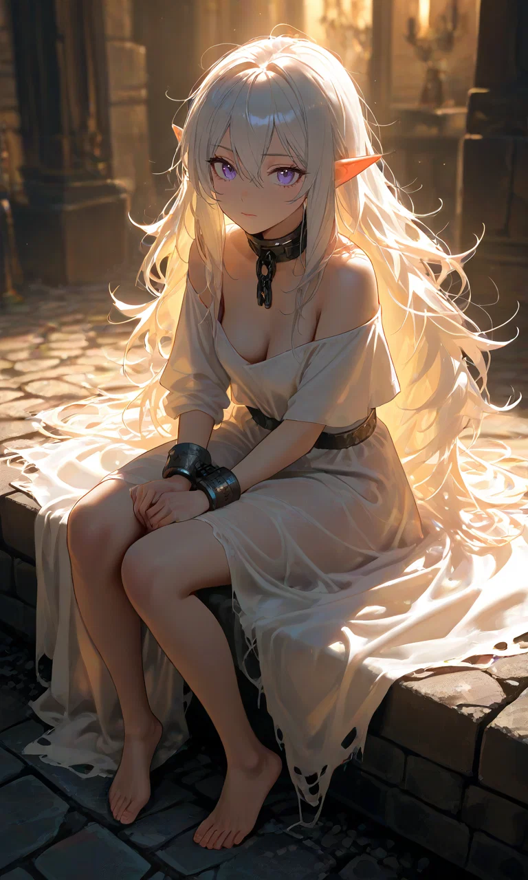 Silent Elf Slave in Market | Serina Elowen