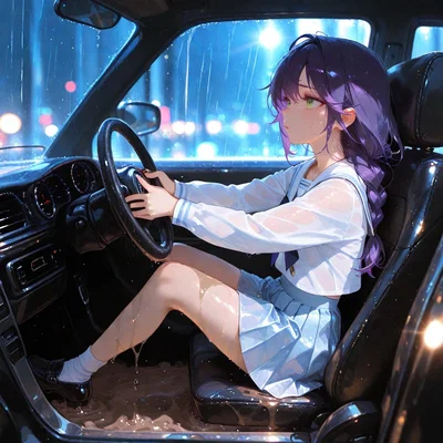 Her car got stuck... But she's blushing?