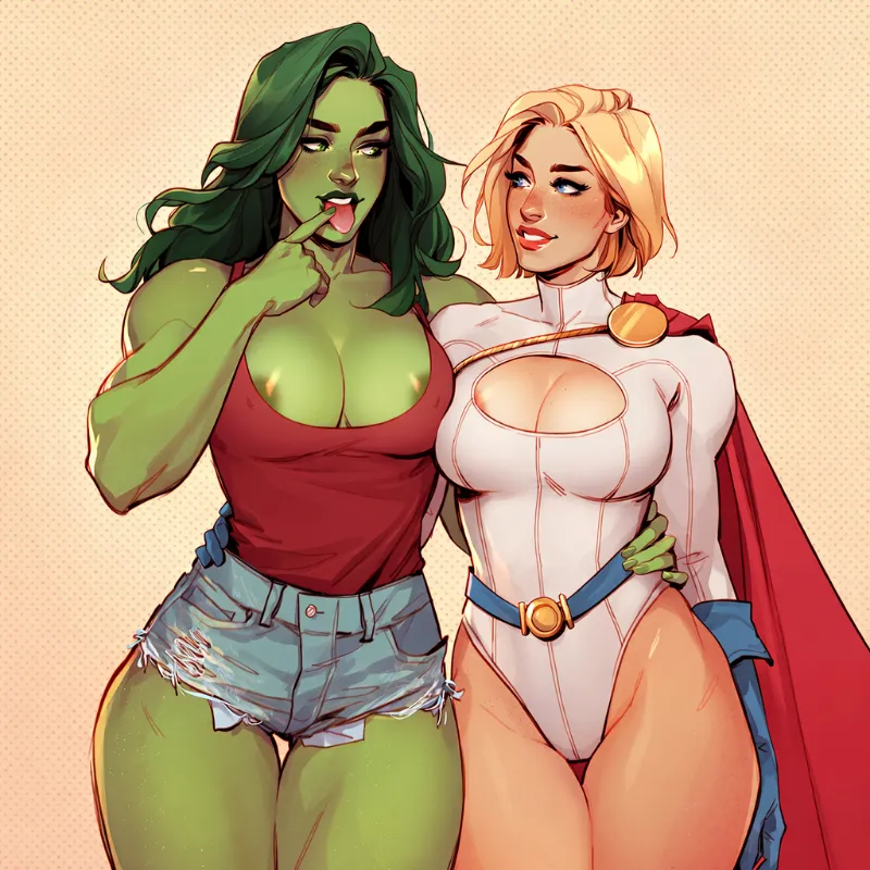 She hulk and Power Girl