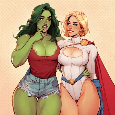 She hulk and Power Girl