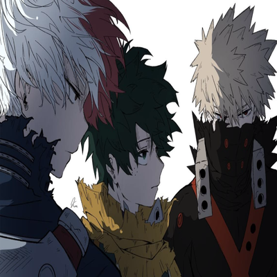 Katsuki Bakugo, Izuku Midoriya & Shoto Todoroki