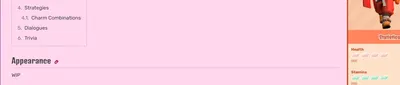 i havent forgot the appearance page just didnt update yet