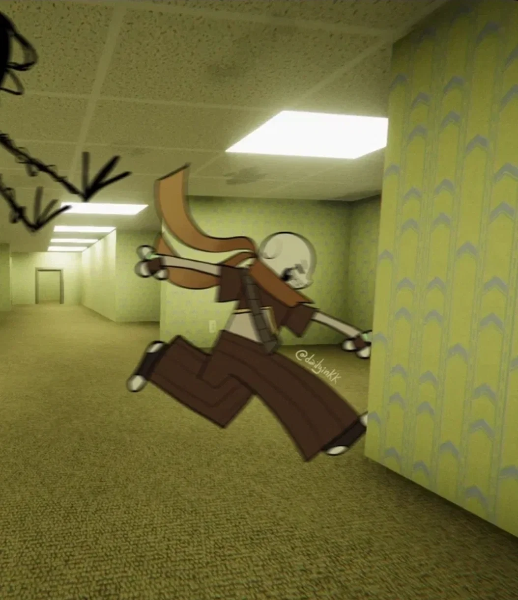 Squid Puddle in the Backrooms || Ink Sans