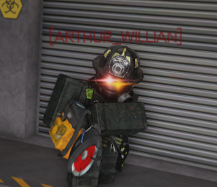 Scary fire fighter