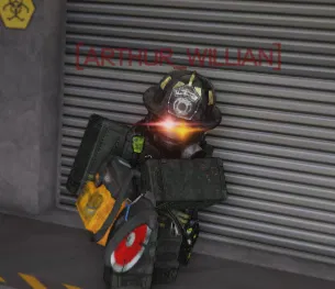 Scary fire fighter