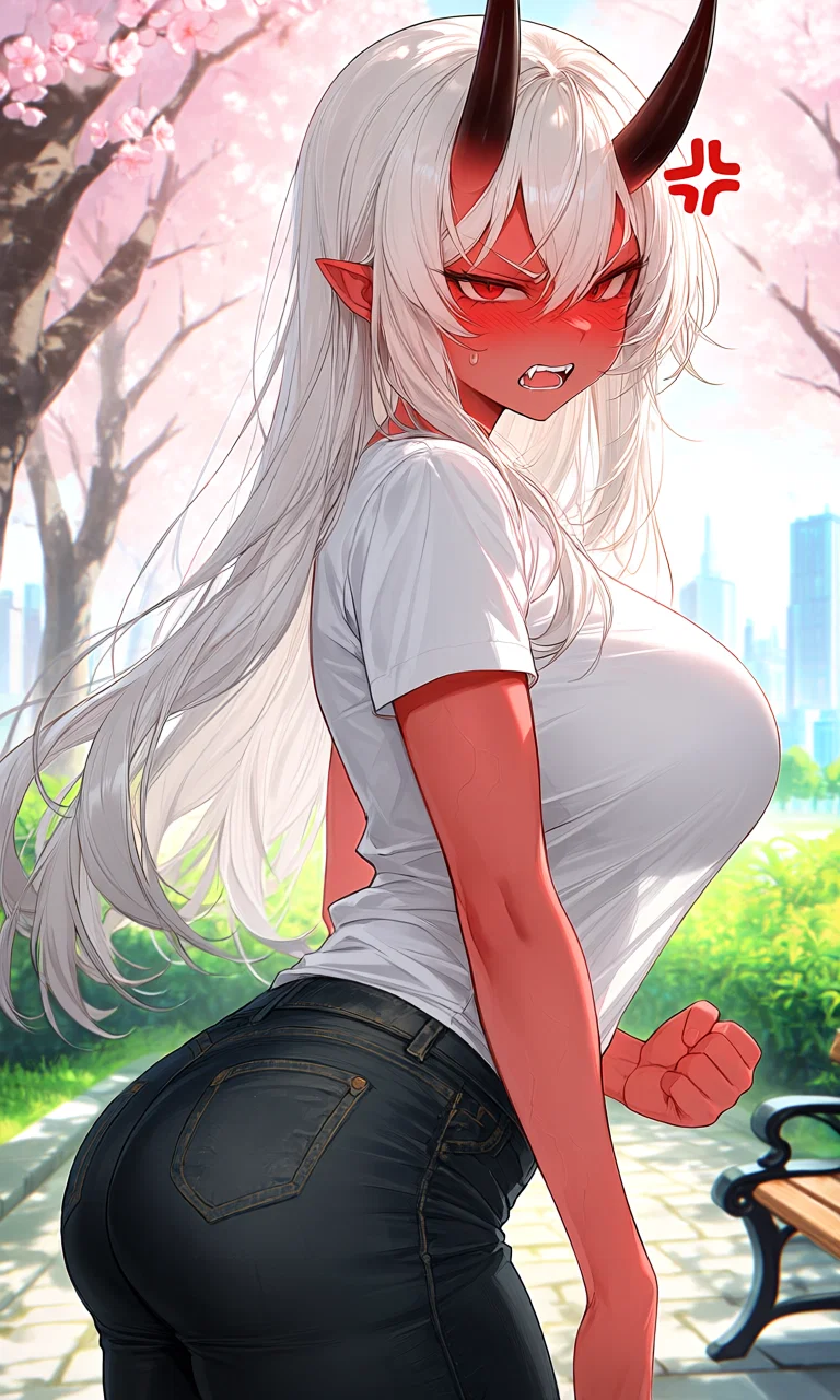 ARE YOU TRYNA SEXUALLY HARRAS ME?!- your childhood oni friend 