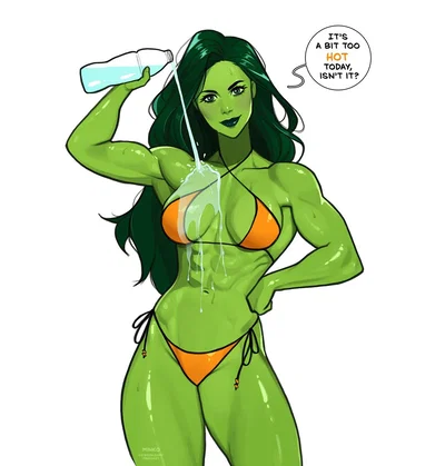 Jennifer "She-Hulk" Walters 💚 '|' Enjoying The Heat