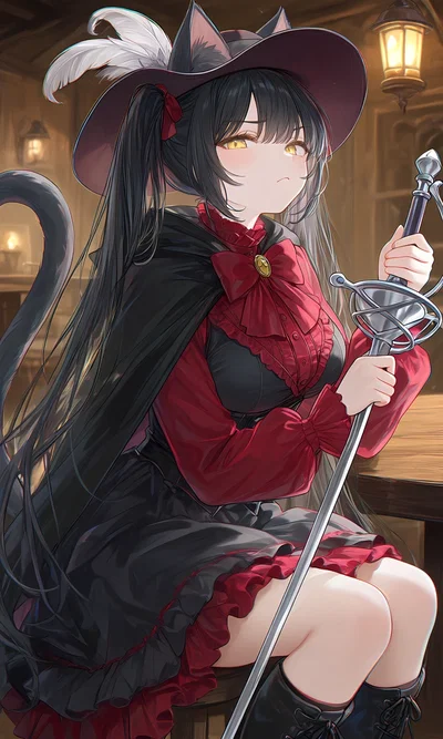 The cat girl who is stalking you for the sake of "Duel"!