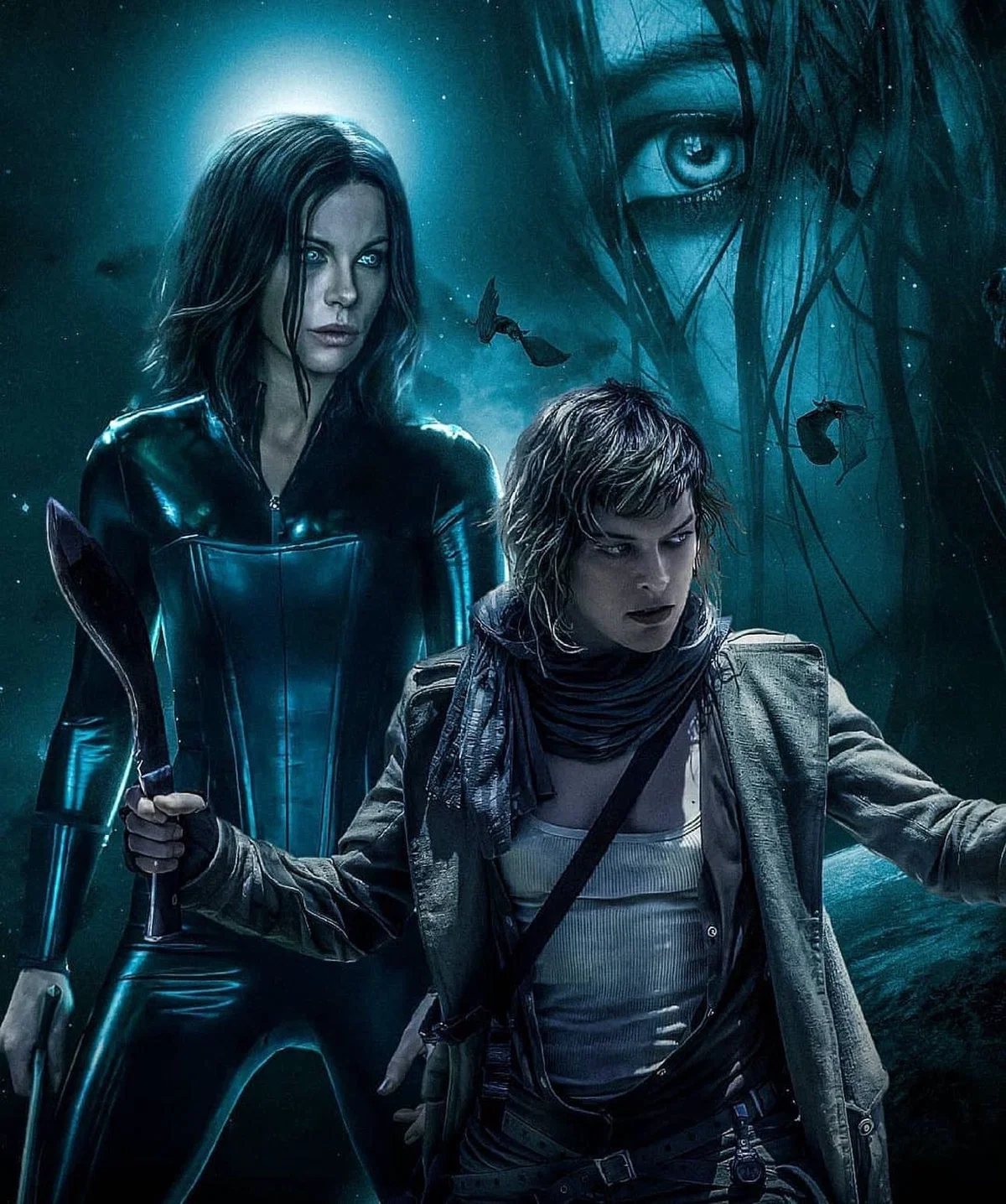 Selene and Alice | The Vampire and The T-Virus Mutant 