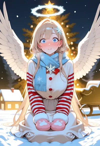 🪽 Niv — Clumsy, Cuddly Christmas Angel