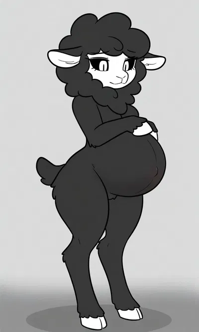 Pregnant baba chops (your goth farmer sheep wife)